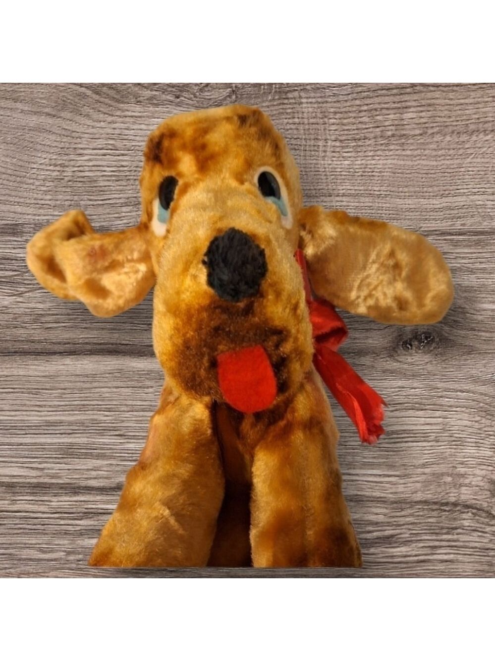 Vintage Brown Plush Puppy Dog Toy